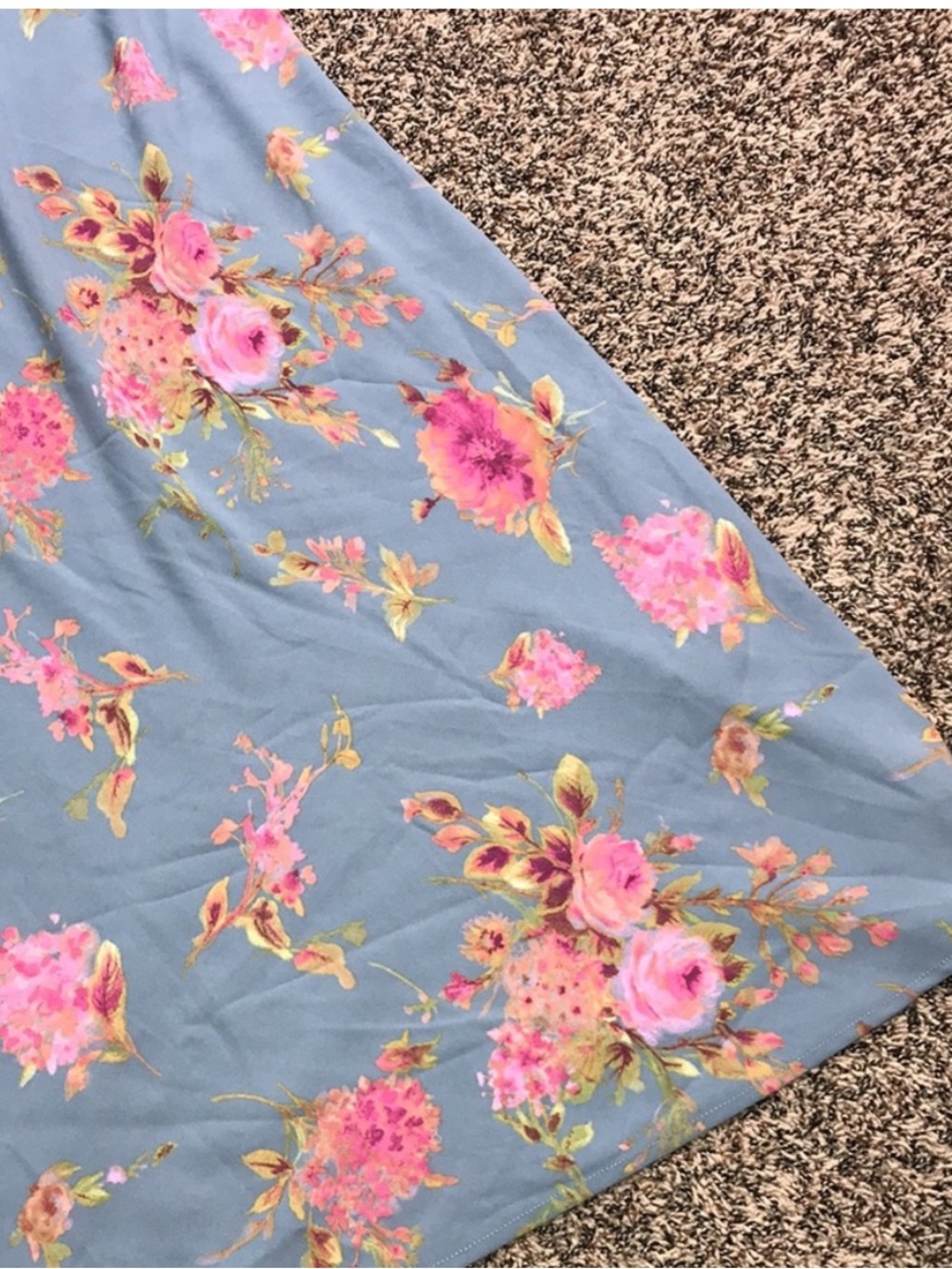 Floral Ruffle Square-Neck Maxi Dress in Blue XXS Wild Fable | NWT - Picture 5 of 9